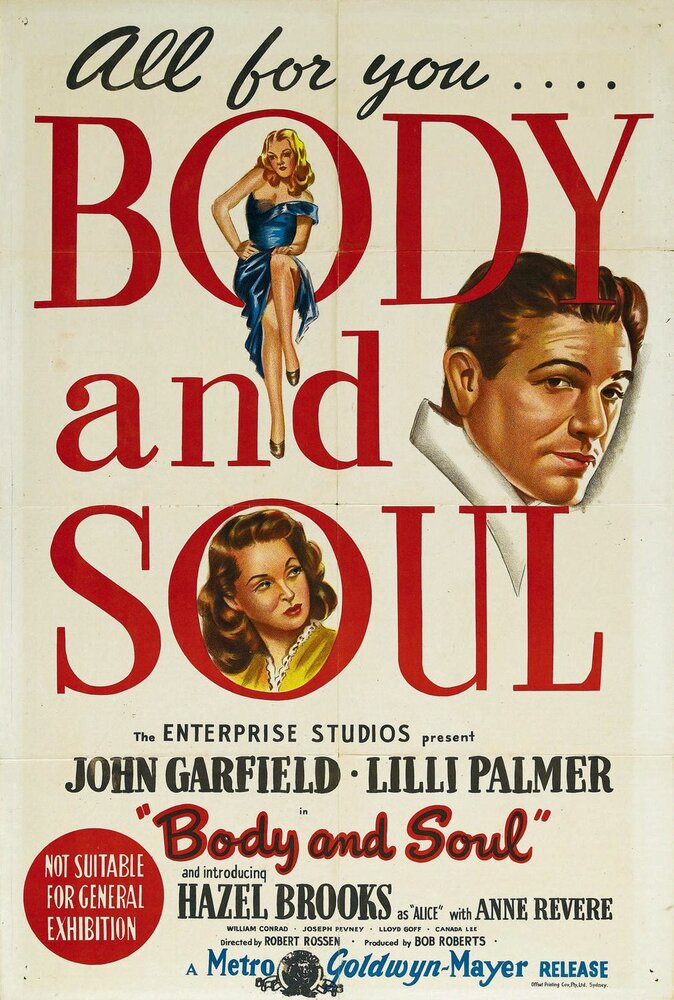 Тело и душа (1947) постер