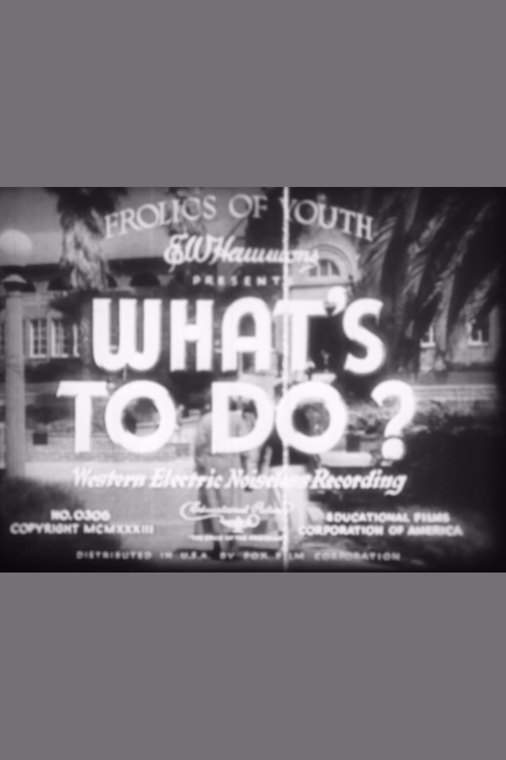 What's to Do? (1933) постер