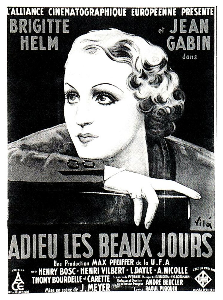 Прощайте, счастливые денечки (1933) постер