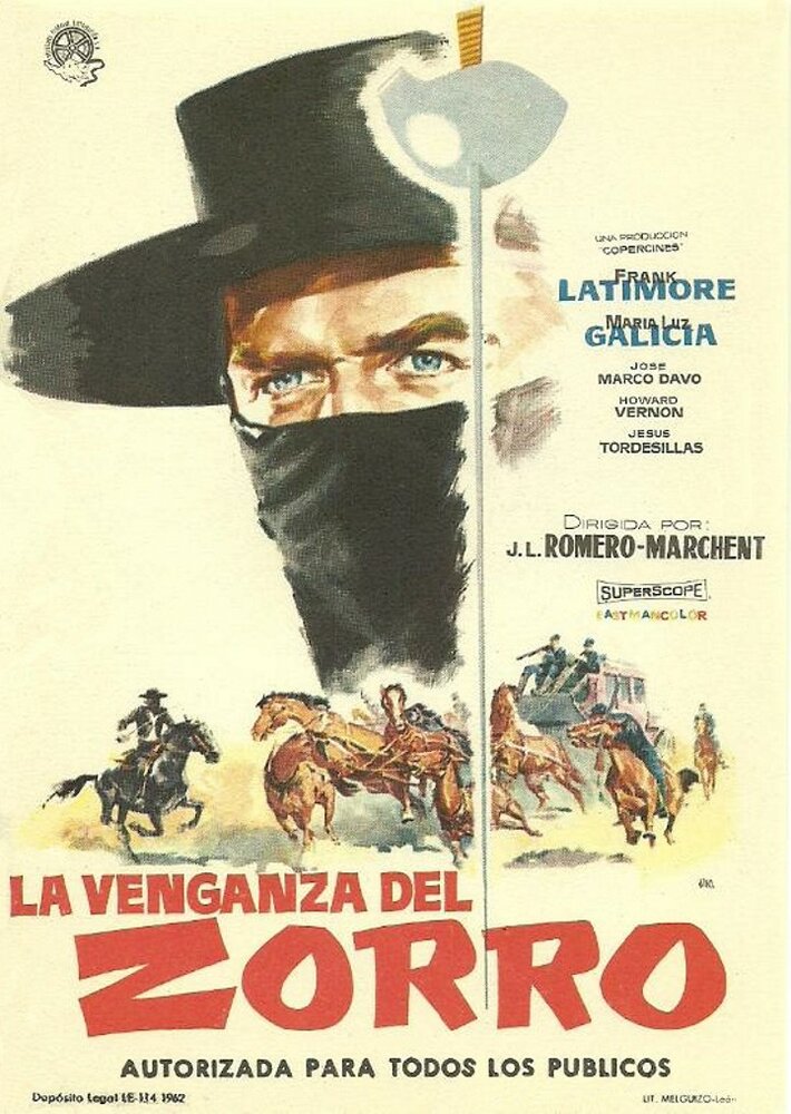 Месть Зорро (1962) постер