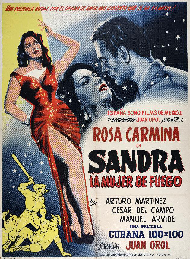 Сандра, огненная женщина (1954) постер