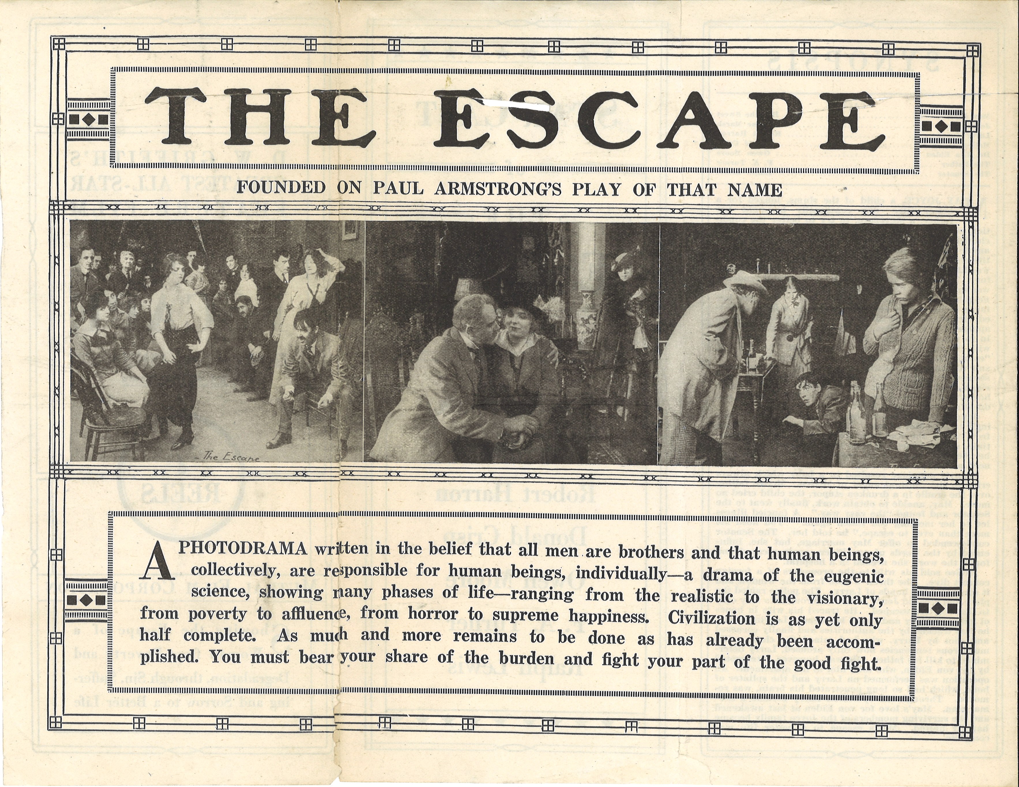 Побег (1914) постер
