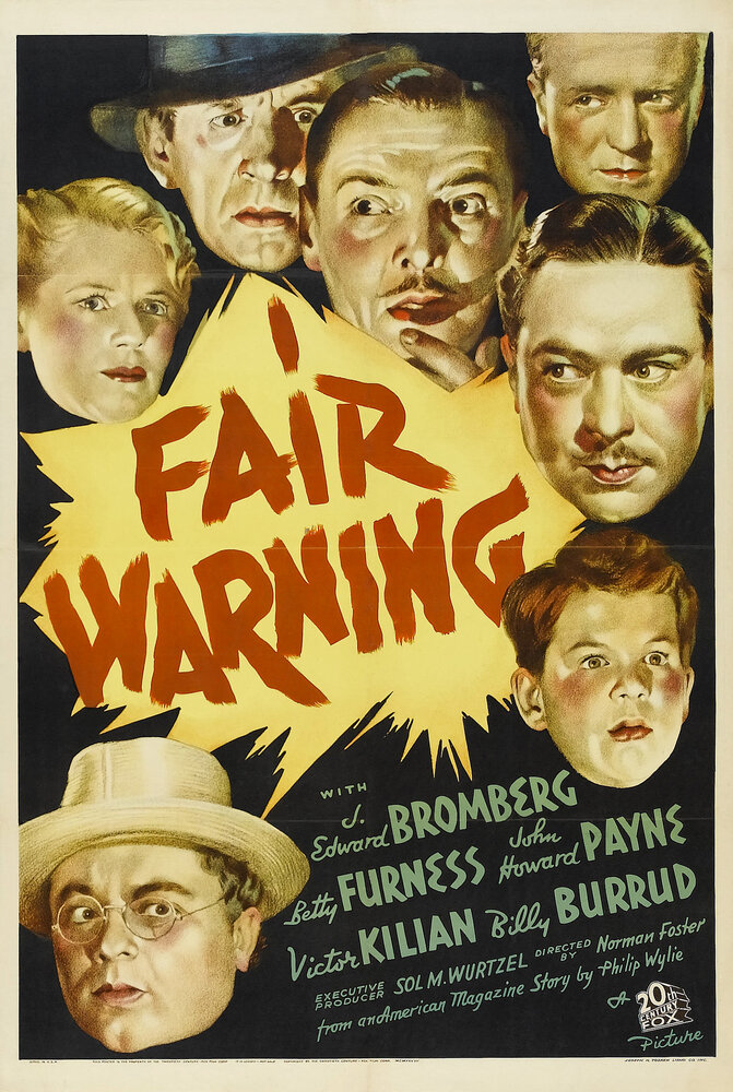 Честное предупреждение (1937) постер
