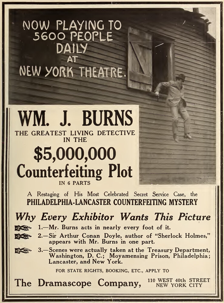 The $5,000,000 Counterfeiting Plot (1914) постер